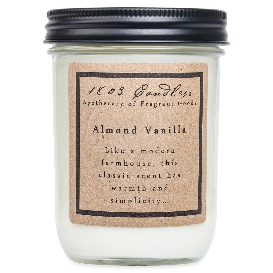 1803 Candle - Almond Vanilla 14 oz. Glass Jar