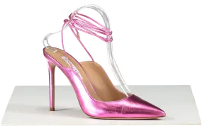 Aquazzura Pink Ankle Tie Pumps UK 6.5 EU 39.5 👠