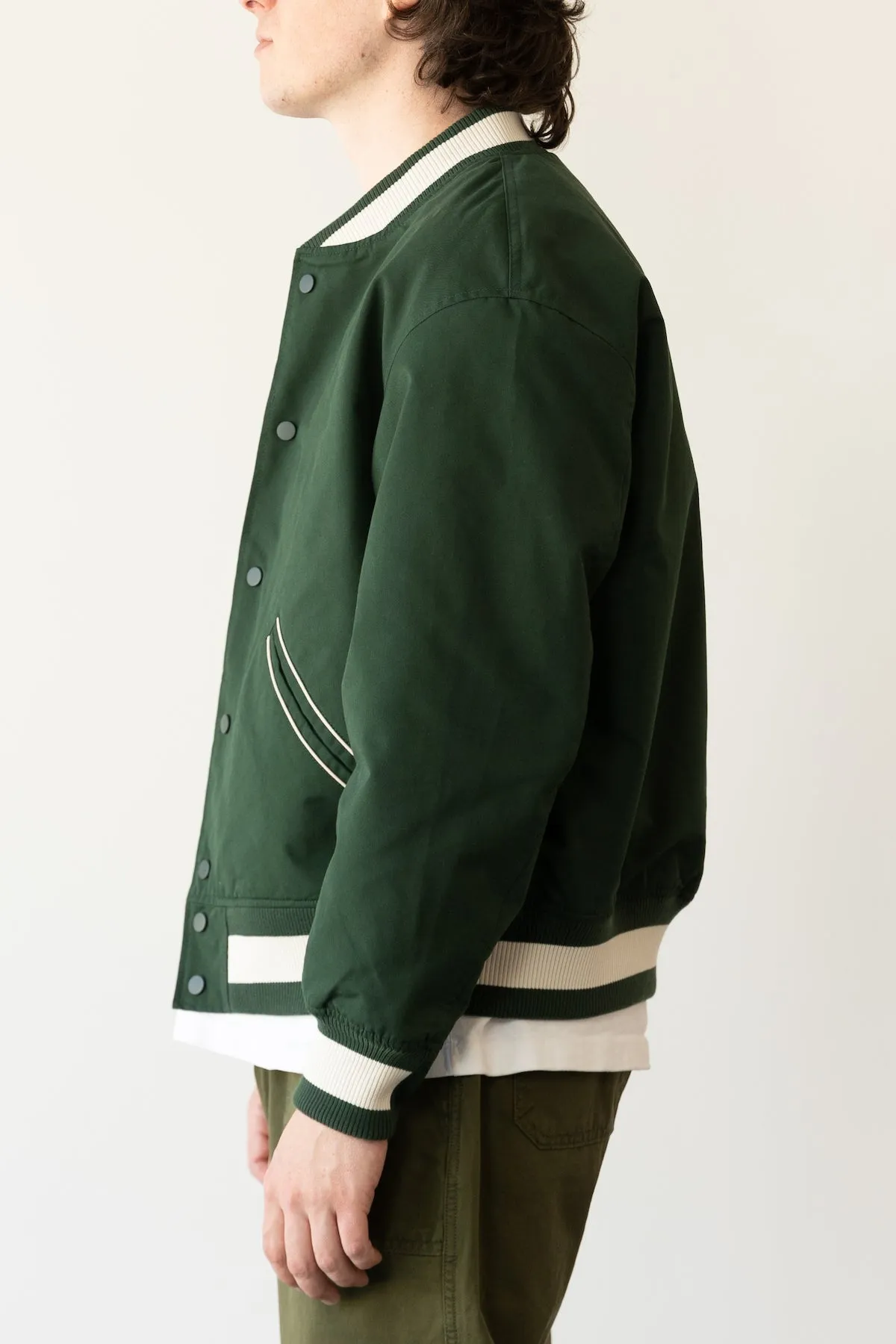 Calvary Twill Varsity Jacket - Forest Green