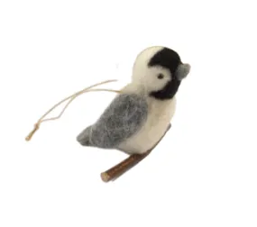 Chickadee on Branch Ornament