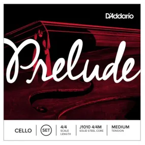 D'Addario Prelude Cello String Set, 4/4 Scale, Medium Tension