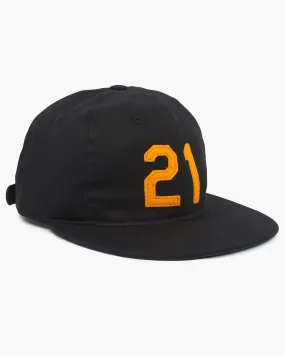 Ebbets Field Flannels Roberto Clemente 1972 Cotton Signature Series Ballcap - Black