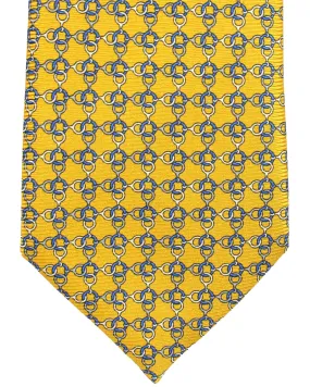 Ermenegildo Zegna Silk Tie Orange Geometric Design