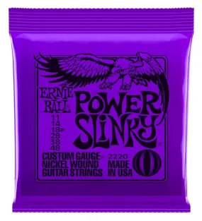 Ernie Ball 2220 Power Slinky Nickel Wound Electric Guitar Strings - .011-.048