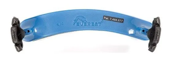 Everest Violin Shoulder Rest, 4/4 Size, Blue