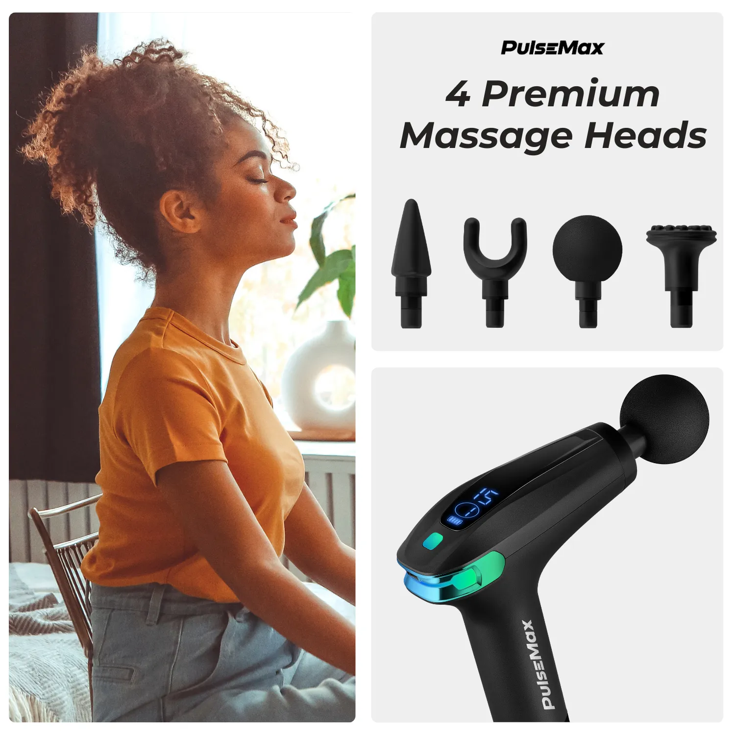 Extended-Handle Massage Gun