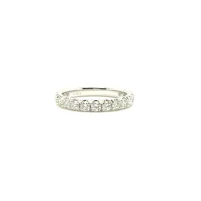 French-set Diamond Ring with 1ctw of Diamonds in 14K White Gold