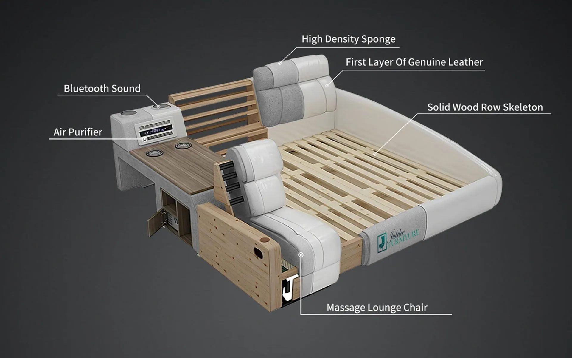 Monica Multifunctional Smart Bed | Futuristic Furniture