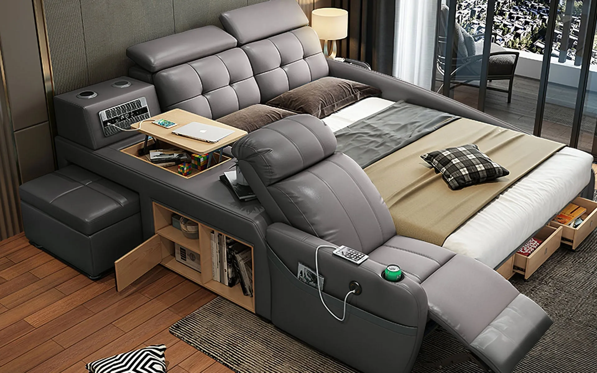 Monica Multifunctional Smart Bed | Futuristic Furniture