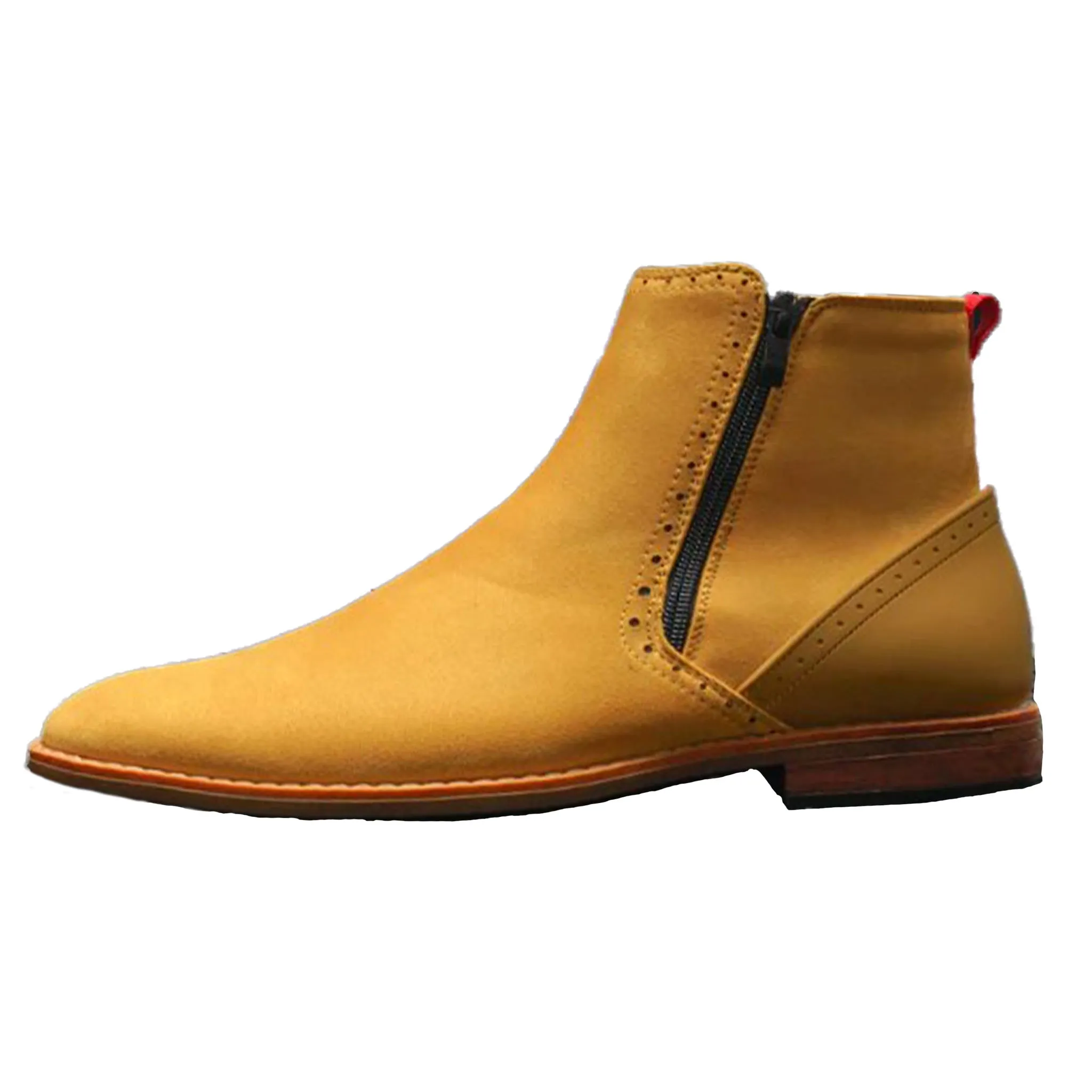 Mustard Microfiber Chelsea Boot