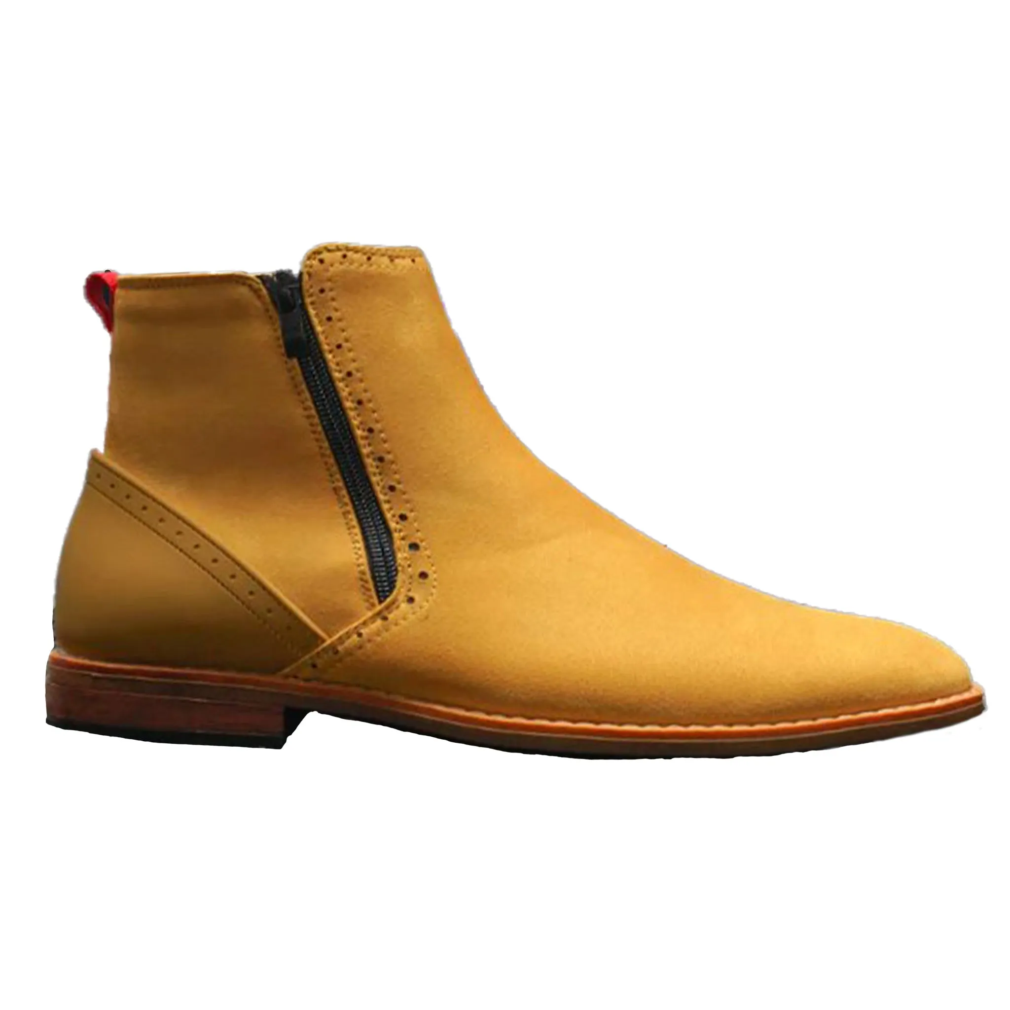 Mustard Microfiber Chelsea Boot