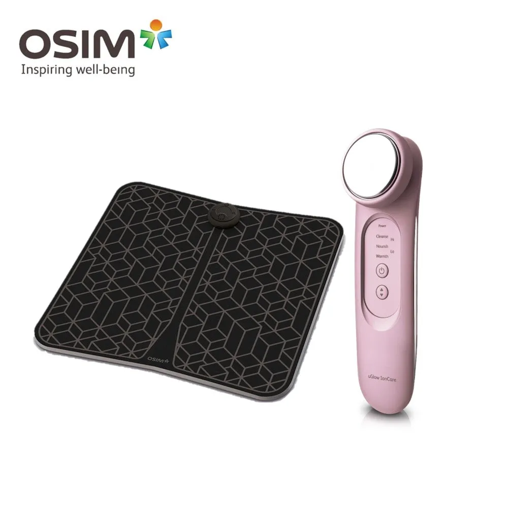 OSIM (Mix and Match Bundle) uPulse Mat EMS Leg Massager   uGlow IonCare Galvanic Facial Device