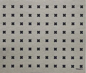 Tiny X Black on Grey Sponge Cloth Mat